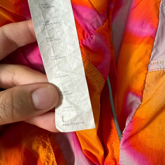 Fabletics Ultra High-Waisted Nylon Short Pink Escape Large Summer Madness Large - Picture 6 of 7